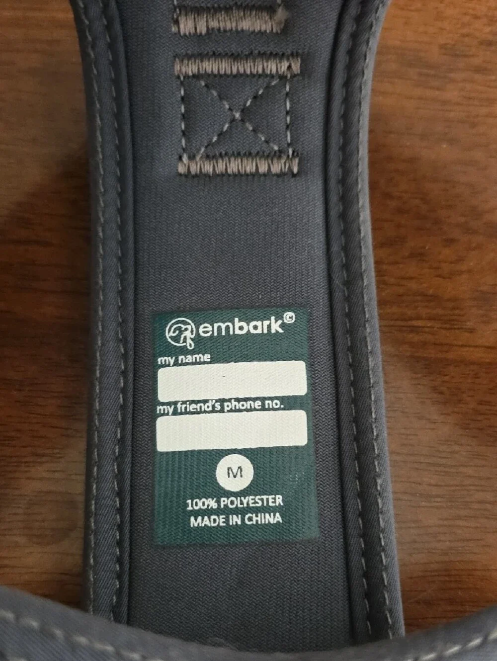Bark Embark Dog Harness in Gray and Dark Green - Picture 2 of 3